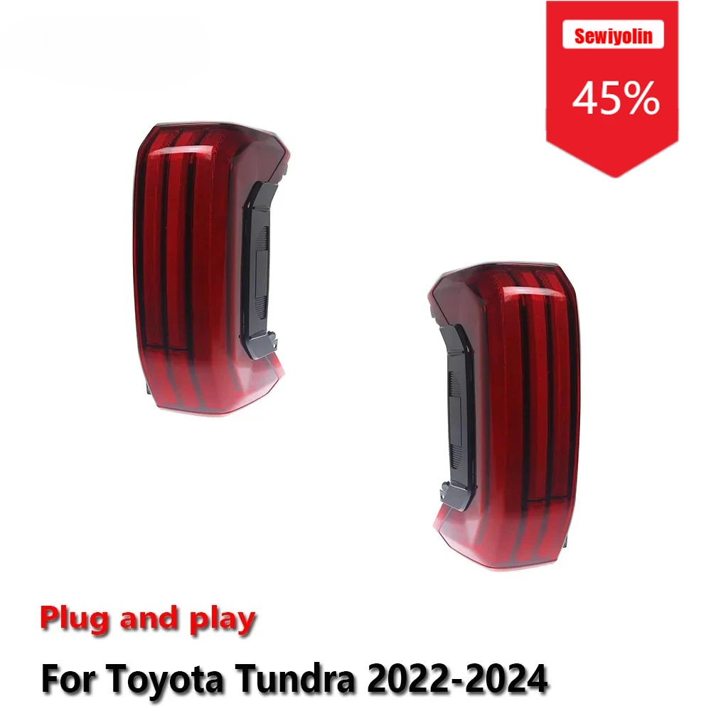 

Sewiyolin автомобильные светодиодные задние фонари в сборе для Toyota Tundra 2022-2024 авто противотуманные DRL тормозные указатели поворота Plug and Play