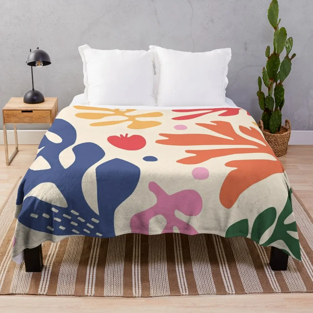 Matisse pattern_2 Throw Blanket Soft For Decorative Sofa Summer Beddings Blankets