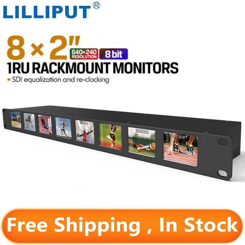 

Lilliput RM-0208S монитор 8*2 "1RU стоечный монитор широковещательные экраны 3G SDI монитор с выравниванием и блокировкой