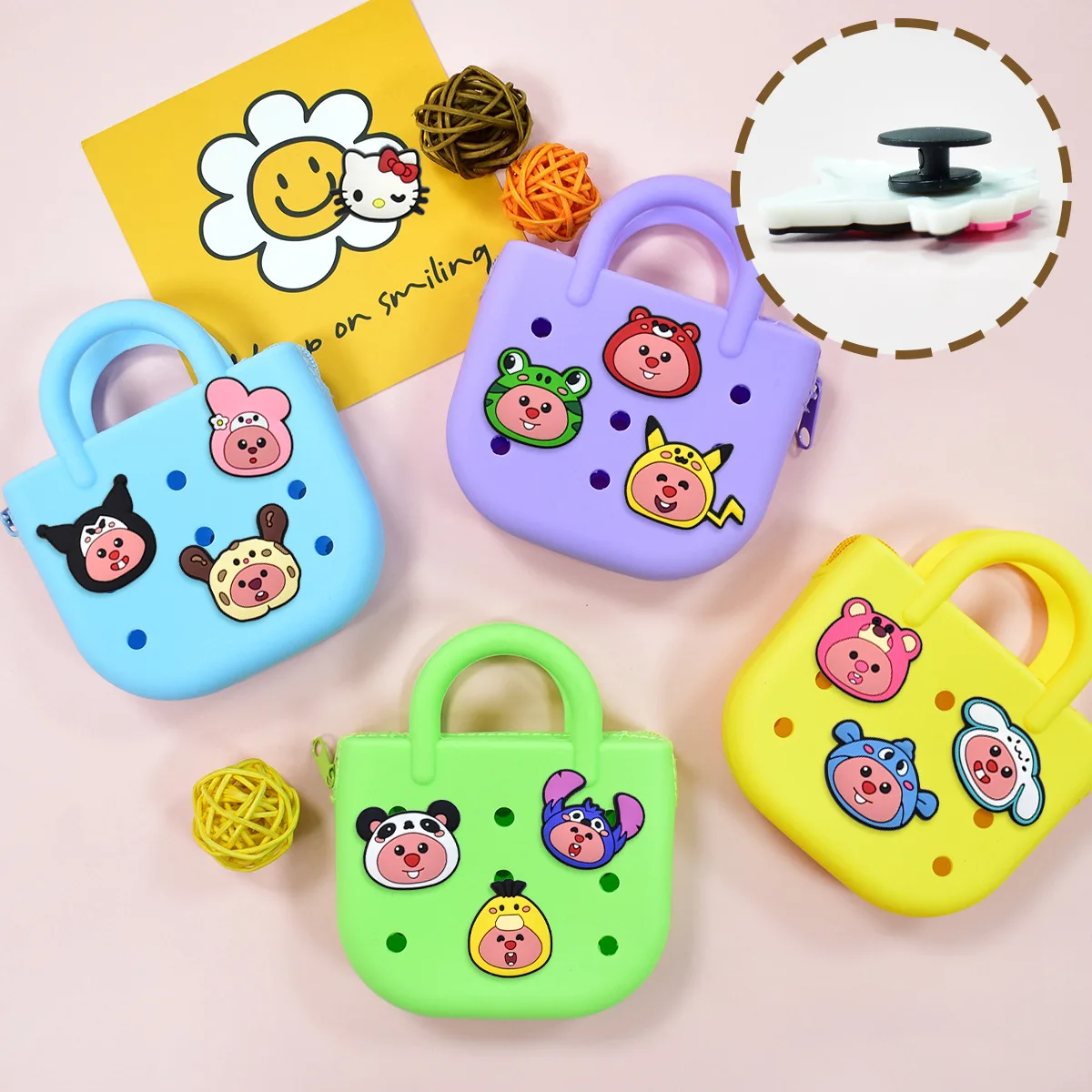 Mesuca cartoon Animals Shoe Charms PVC Kawaii Shoe Decorations for Girls Waterproof Shoe Perfect for Gifts and Party Favors
