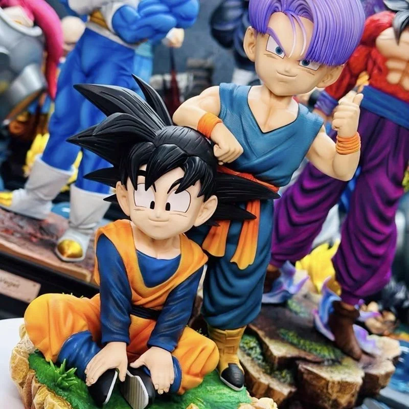 In Stock Dragon Ball Z Son Goten Trunks Figure Super Saiyan Action Figures Pvc Statue Collection Model Toys Birthday Gift