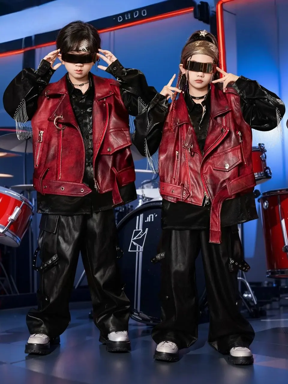 

New Men's and Women's Leather Vests, Women's Short, Korean Version, Tank Top, PU Sleeveless Leather Jacket, Horse Clip