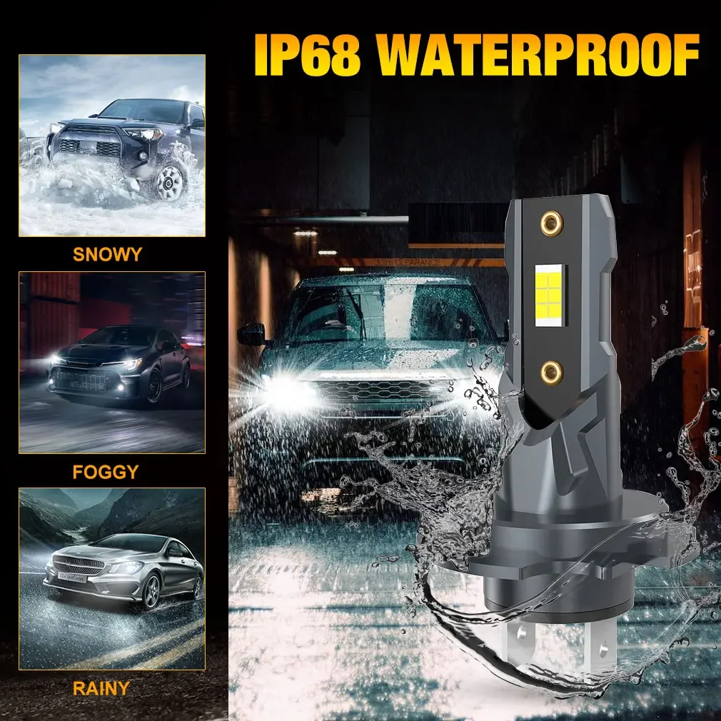 2PCS H7 LED Headlight Bulb 22000LM 12PCS CSP 3570 Car Headlamp Auto Mini CanBus H7 Led Bulb Turbo Light 6500K 12V 110W