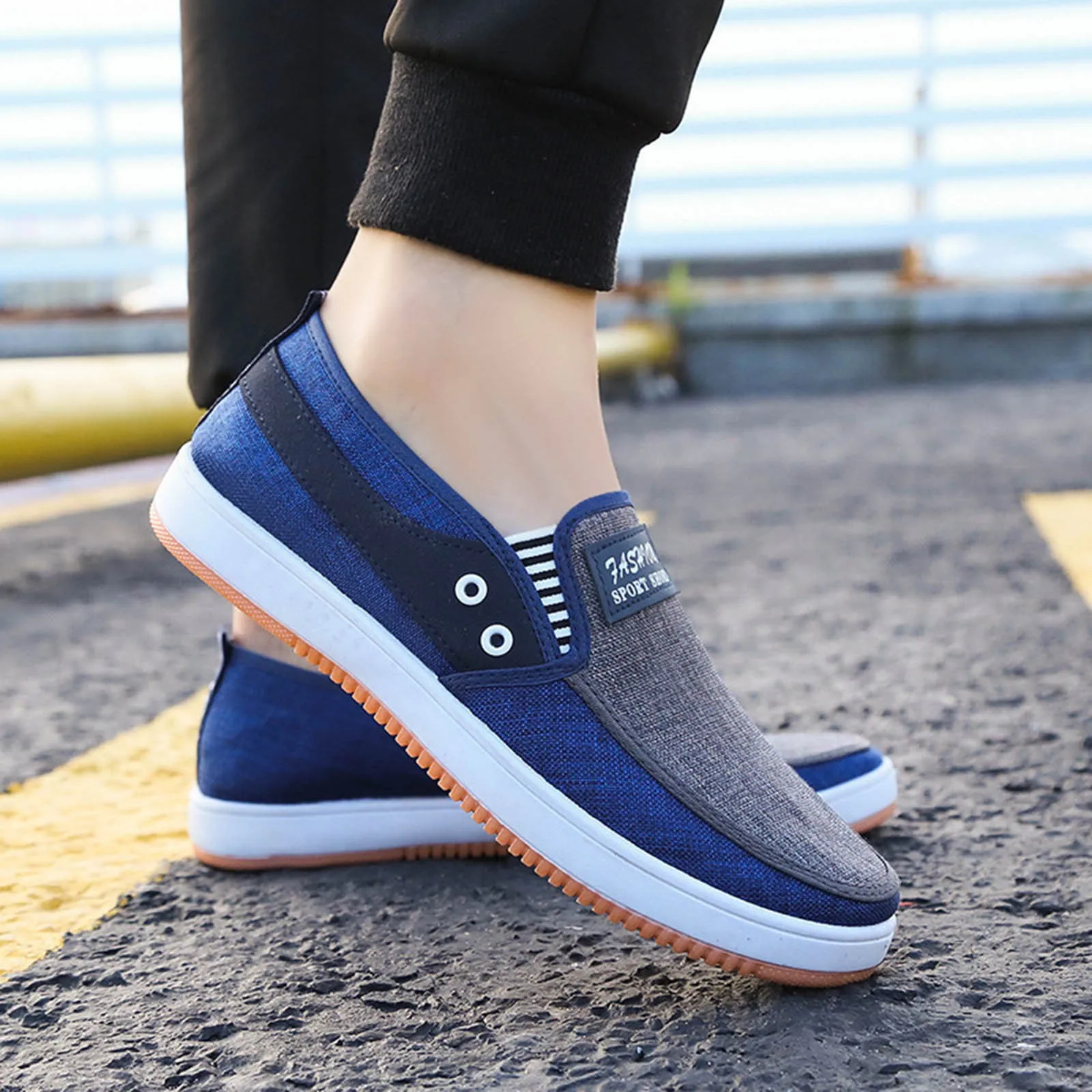 Men'S Winter Shoes Slip On Fashion All Season Flat Non Slip Soles Canvas Lightweight Trendy Shoes Baskets DéContractéEs