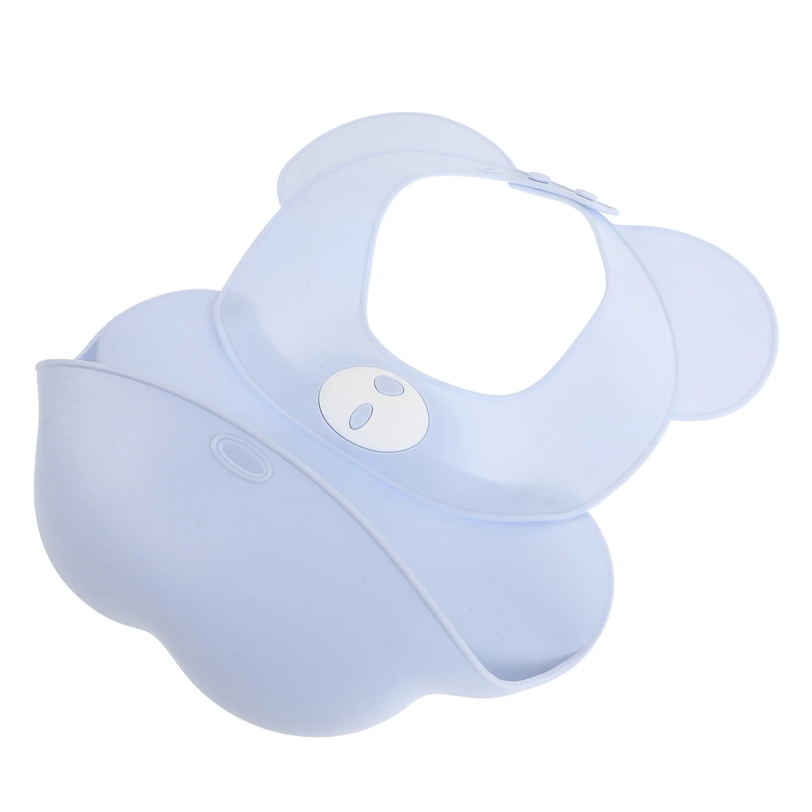 

Silicone Baby Feeding Bib Waterproof Soft Adjustable Toddler Bib with Bear Pattern Drooling Protection for Boys Girls