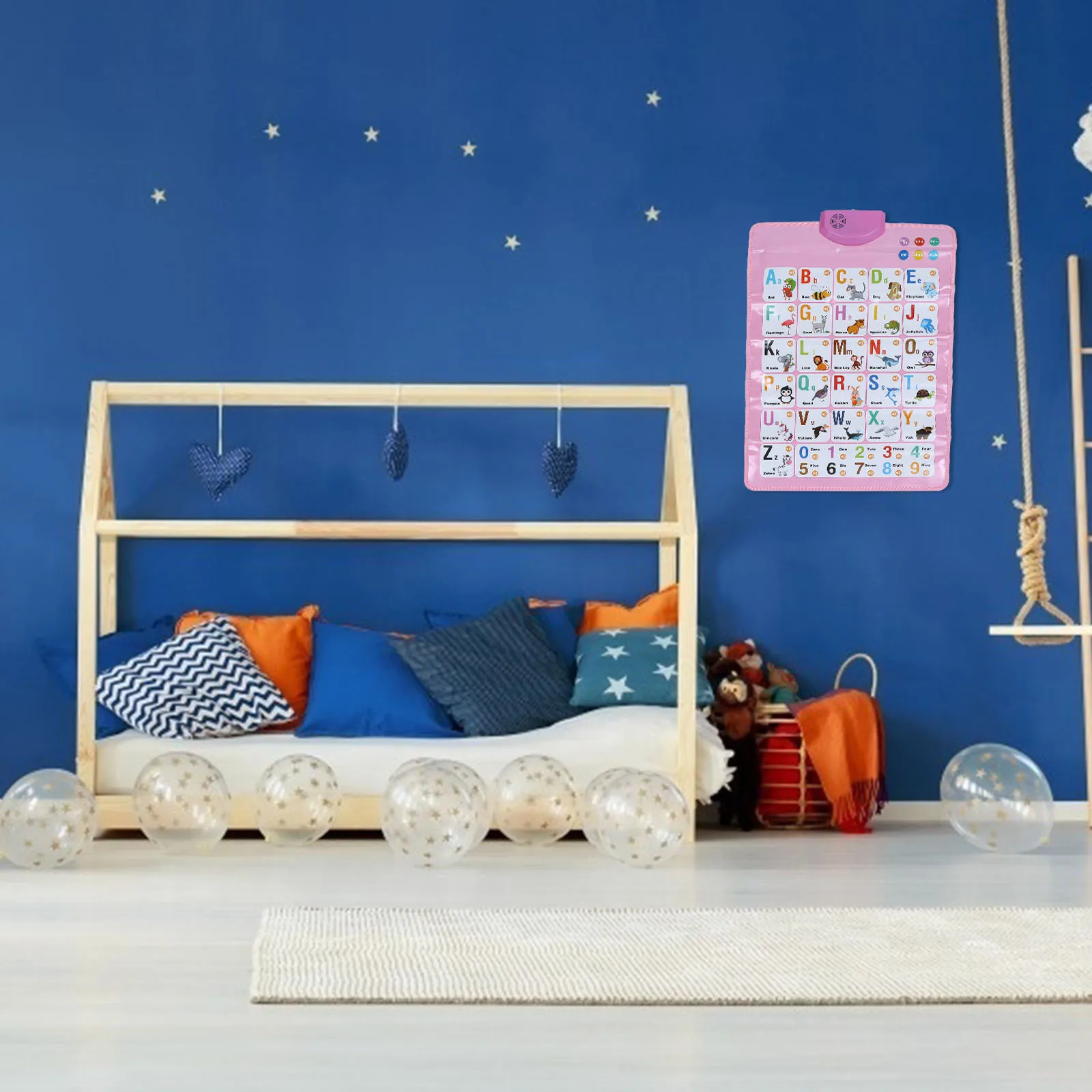 โปสเตอร์ติดผนังสอนภาษาอังกฤษสำหรับเด็กก่อนวัยเรียน 1 ชิ้น แผนที่การเรียนรู้สีสันสดใส ของเล่นเสริมพัฒนาการเด็ก