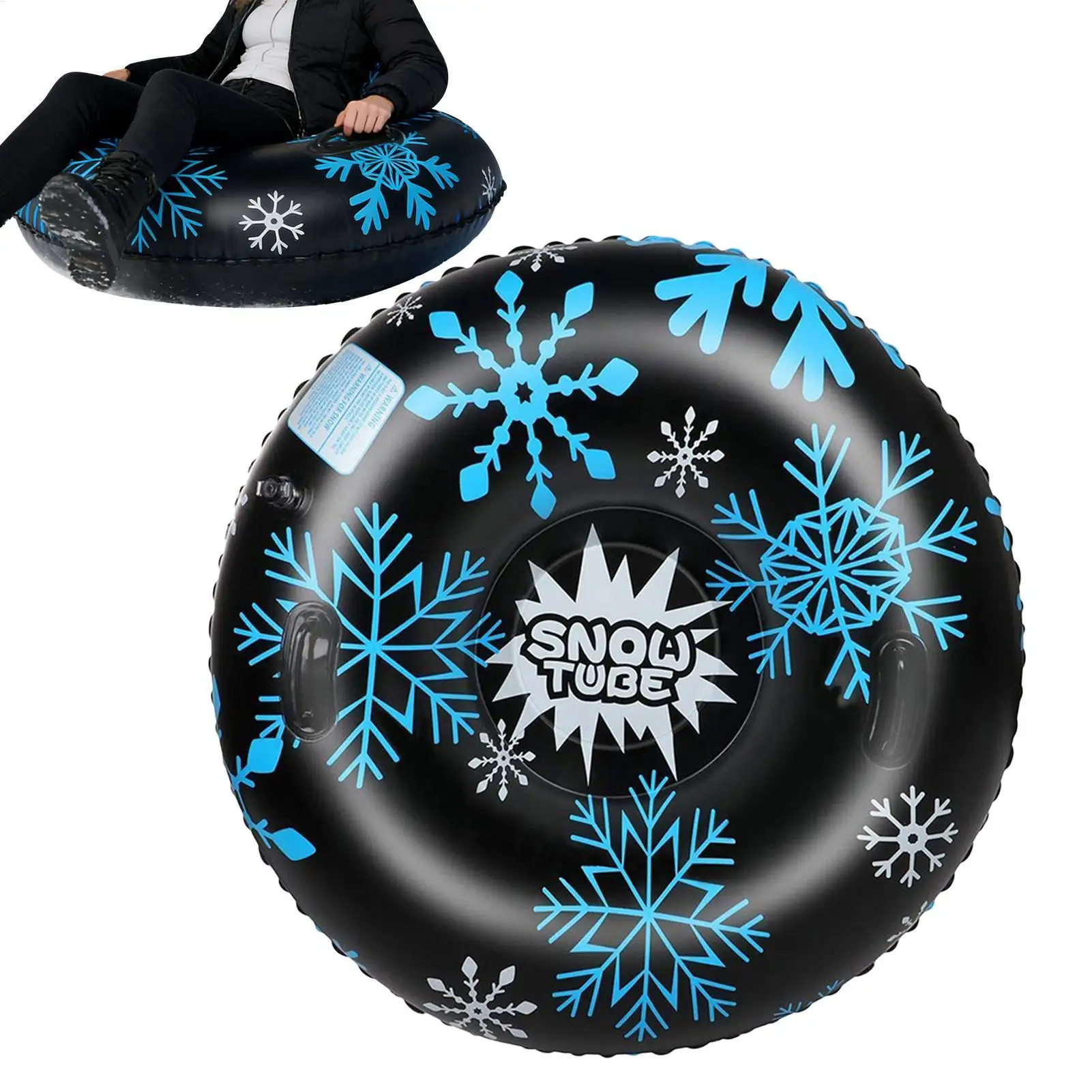 

Inflatable snow tube, adult outdoor sports tug ring, thickened PVC snowflake ski board, donut-shaped snow sled, sled equipment