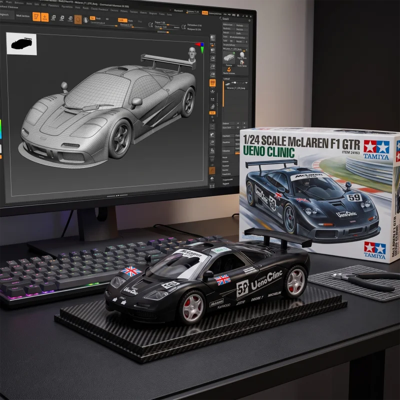 1:32 F1 GTR Automodell Spielzeug mit Öffnenden Türen, Rückziehfunktion, Miniaturmodelle mit Aluminiumkarosserie und Gummireifen, Sportwagen als Schlafzimmerdekoration