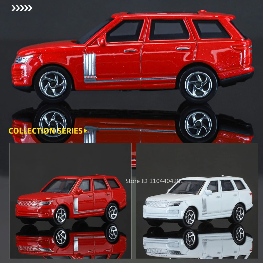 1:64 رينج روفر 50th الذكرى دييكاست سبيكة لعبة مجسمة عجلات السيارة الشريحة إلى الأمام الجسم المعدني المطاط الإطارات مركبة هدية الكريسماس
