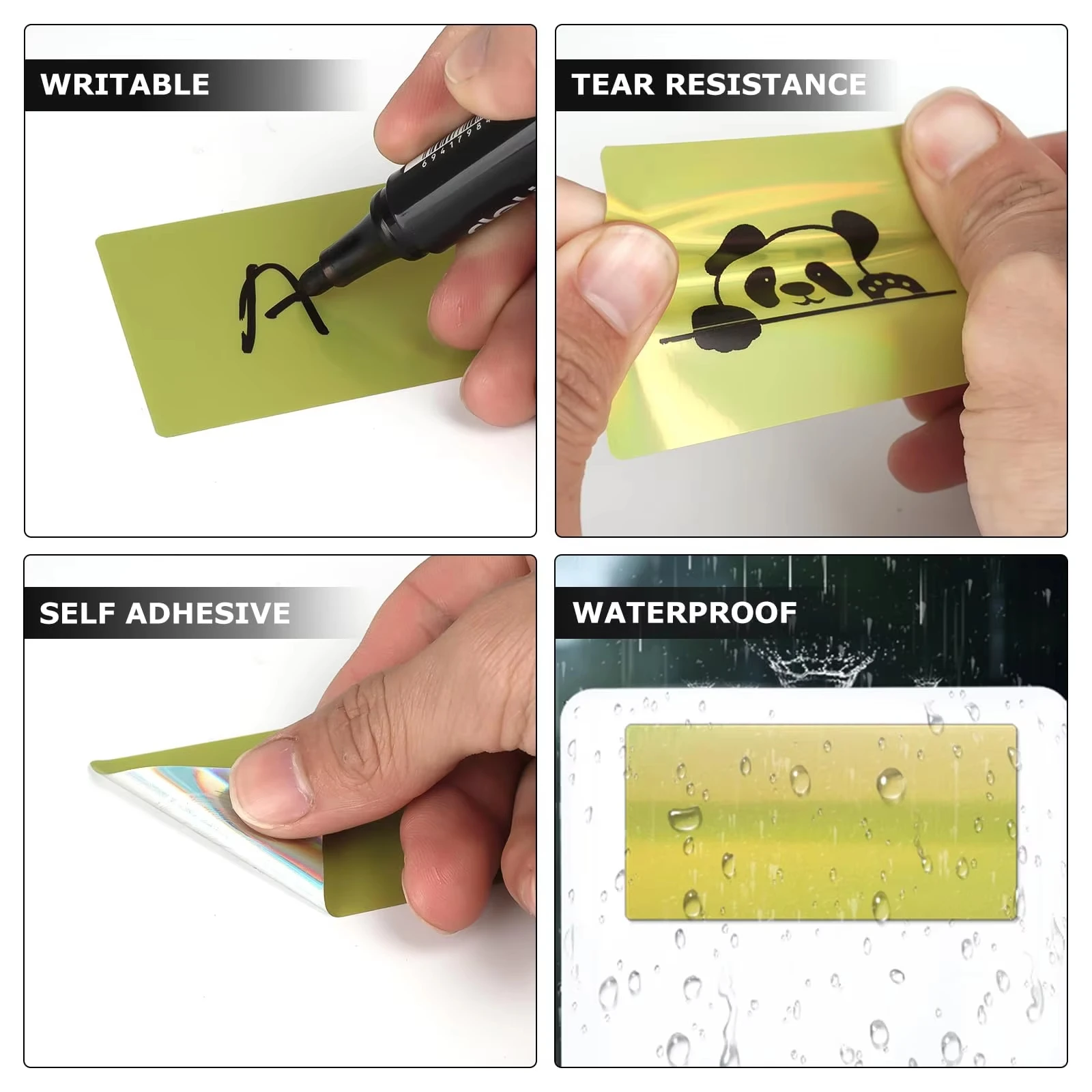 M110/M120 1/3 Roll Gold Metallic Labels - Waterproof Laser Printer Adhesive for Luxury Gifts & Boxes