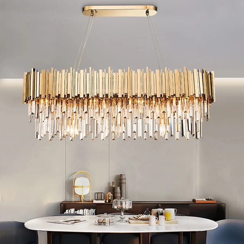 Luxury  Crystal Led Chandeliers For Living Room Dining Bedroom Adjustable Metal Hanging Lamp Indoor Lighting Lamparas Fixture image 5