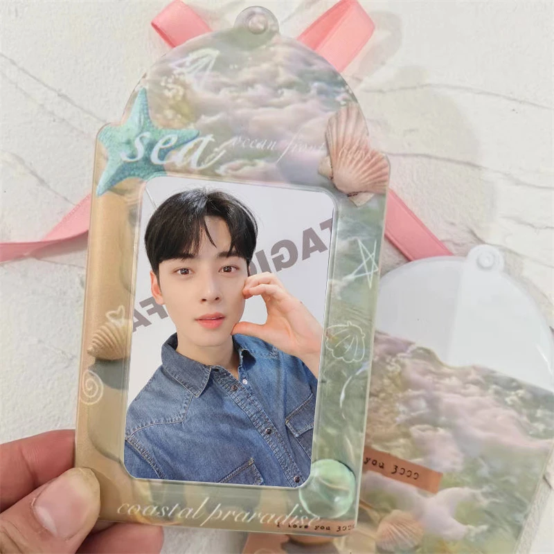 

Kpop Binder 3 Inch Idol Card Photo Card Holder Postcard Collector Card Card Holder Keychain Pendant Lomo Card Album Photo