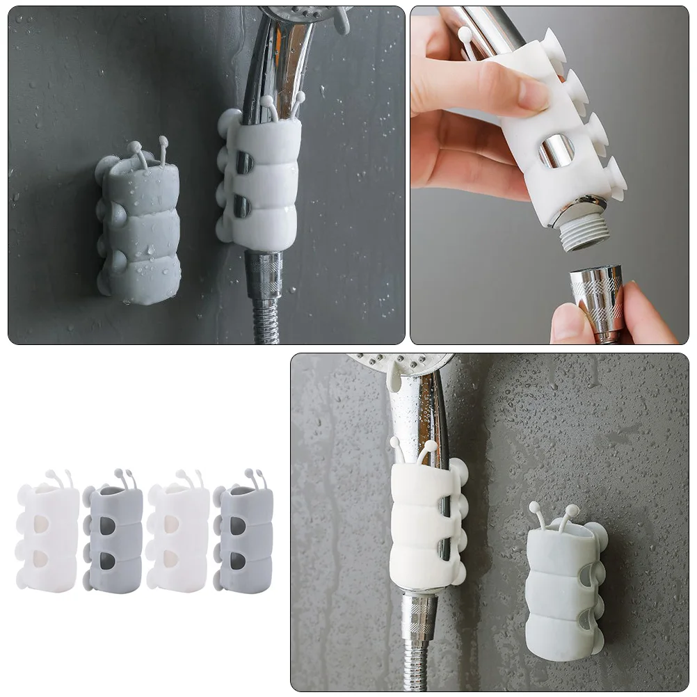 

4 Pcs Suction Cup Shower Holder Hose Accessory Wand Stand Accessories for Bathroom Mount Showerhead Handheld Outdoor