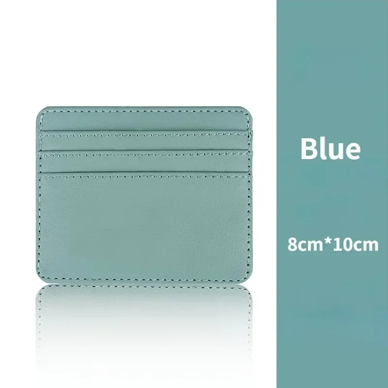 Ultra-thin Multifunctional Cardholder with Multiple Slots, Colorful, Compact, and Waterproof PU Leather Wallet for Transit Cards