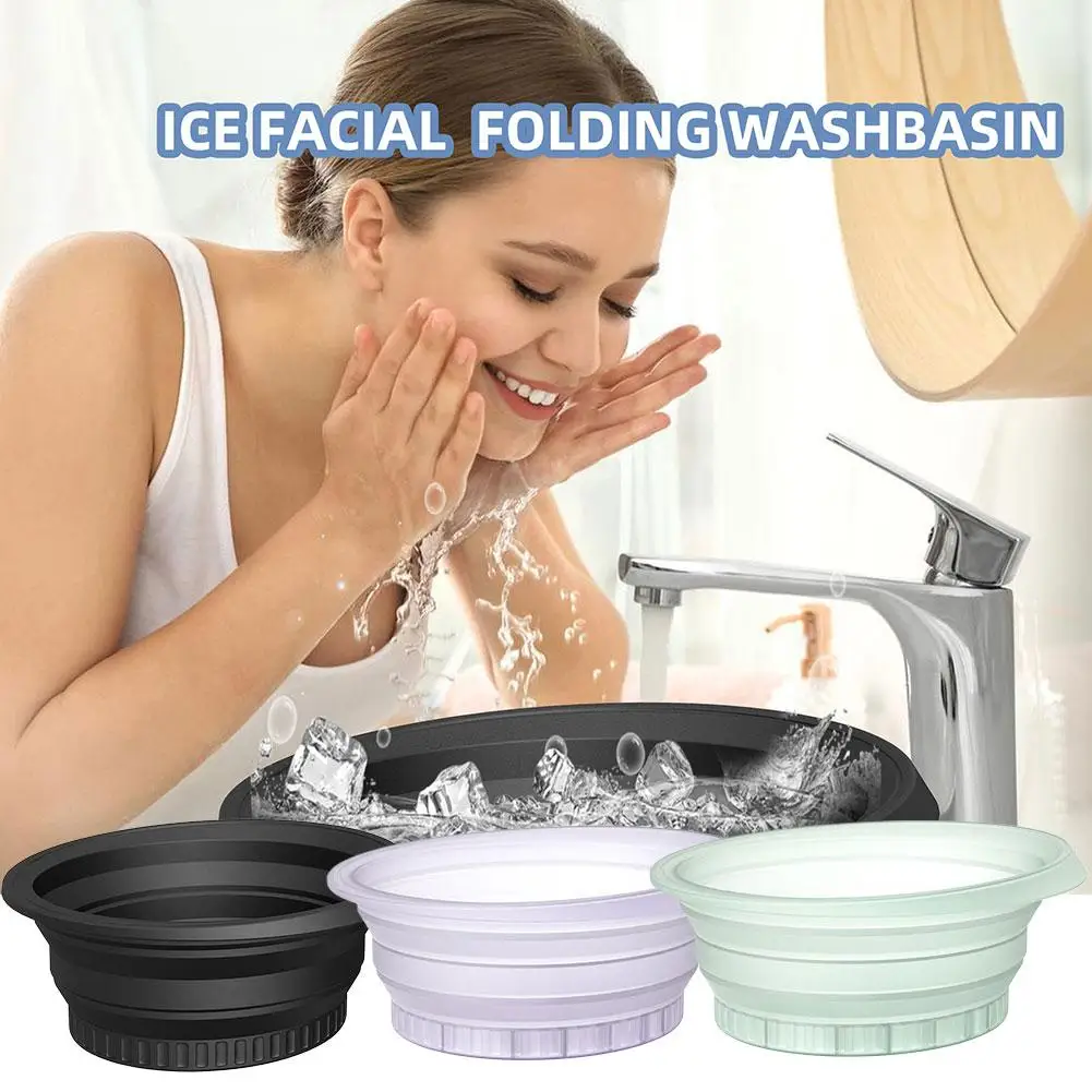 Foldable Face Ice Bath Bowl For Facials Plunge Dipping Face Folding Ice Facials Washbasin Facials Skin Care Tool For Home Travel