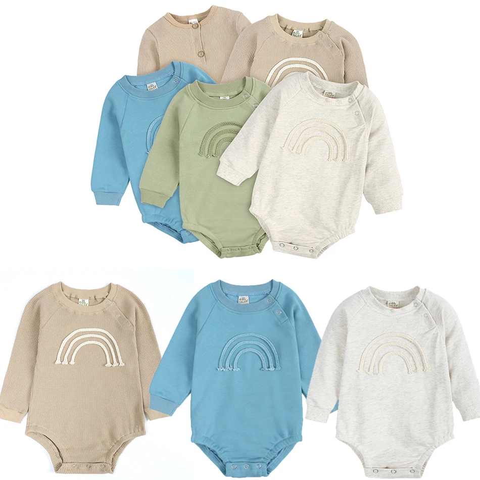 

0-24M Newborn Infant Baby Girl Boy Sweatshirt Romper Toddler Long Sleeve Basic Cotton Oversize Rompers Baby Clothes Jumpsuit