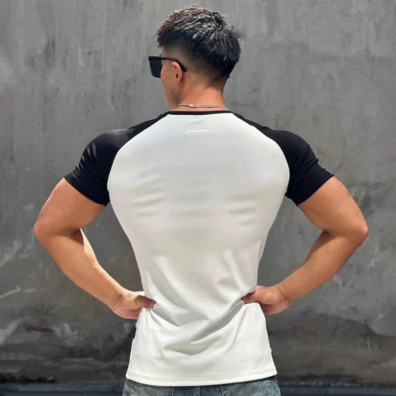 2024 New Men Running Tight T-shirt Compression Quick Dry T Shirt Male Gym Fitness Bodybuilding Jogging Tees Tops Odzież męska