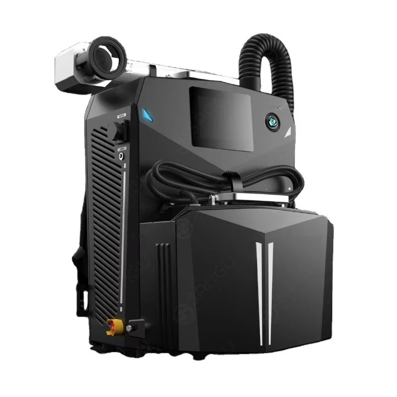 آلة تنظيف بالليزر النبضية على الظهر لطلاء الخشب المعدني وإزالة الصدأ والحجر، حالة جديدة وتعمل بالبطارية #1