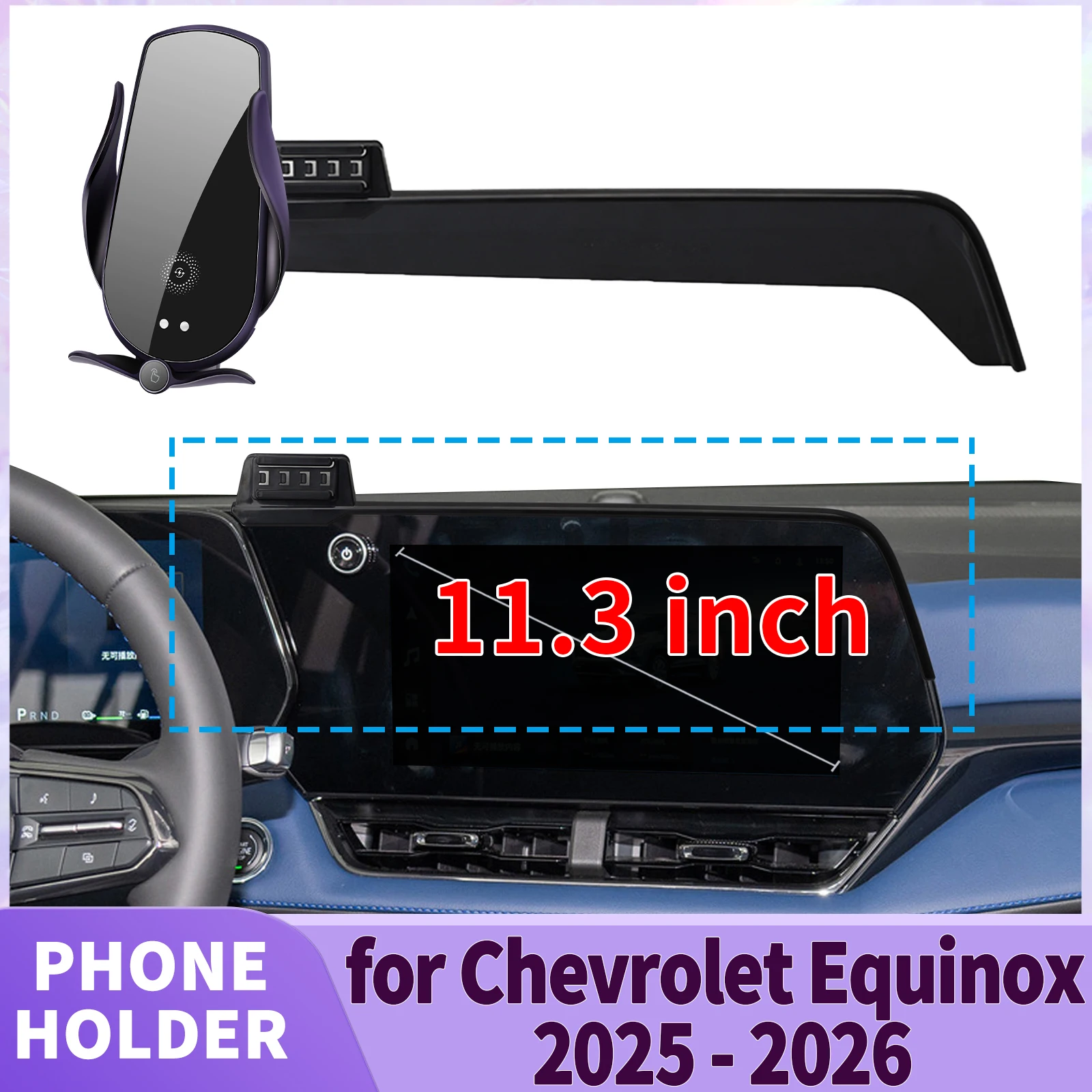 

fit for Chevrolet Equinox 2025 2026 11.3inch Screen Base Phone Holder Mount ​​ Secure Clip Car​​ accessoires