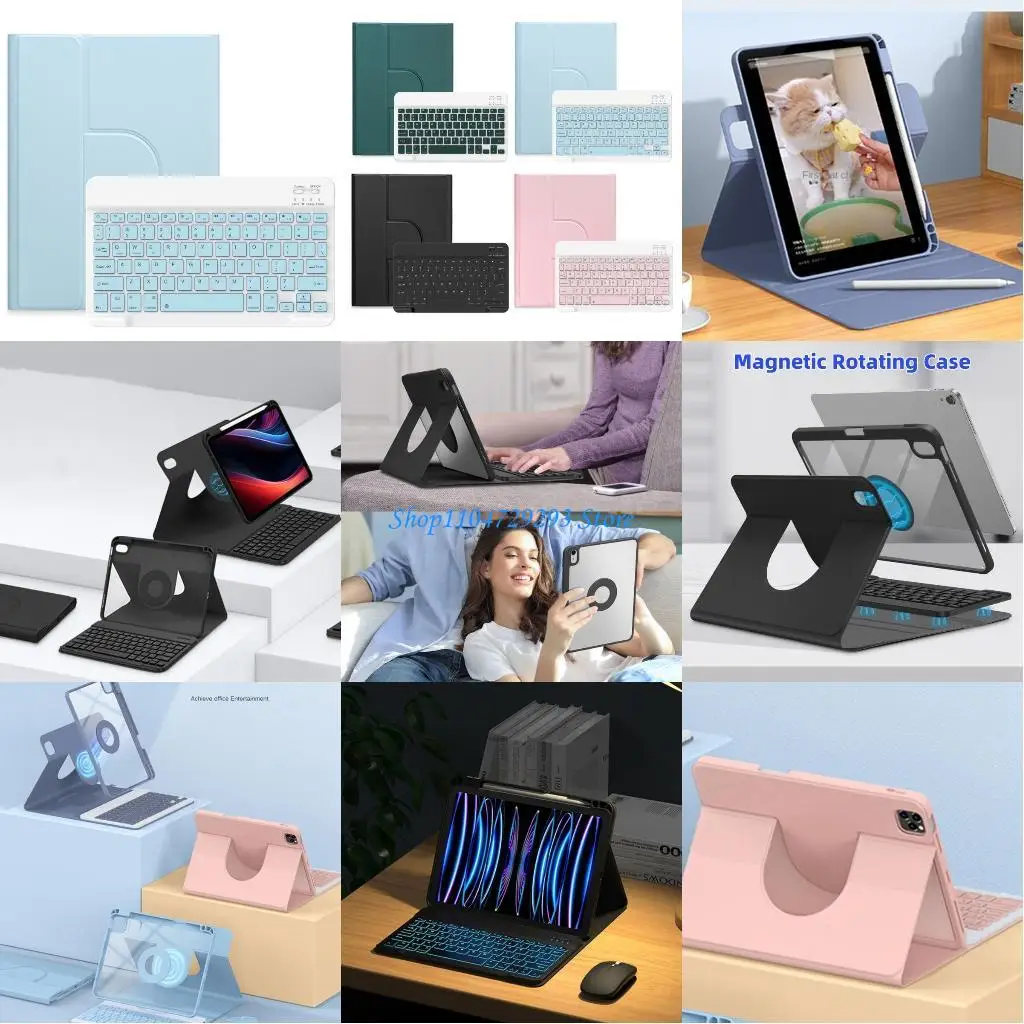 

Y2GD Case For Pad 10.9'' 2022 10th with Keyboard Wirelessly Keyboard Case Detachable Cover