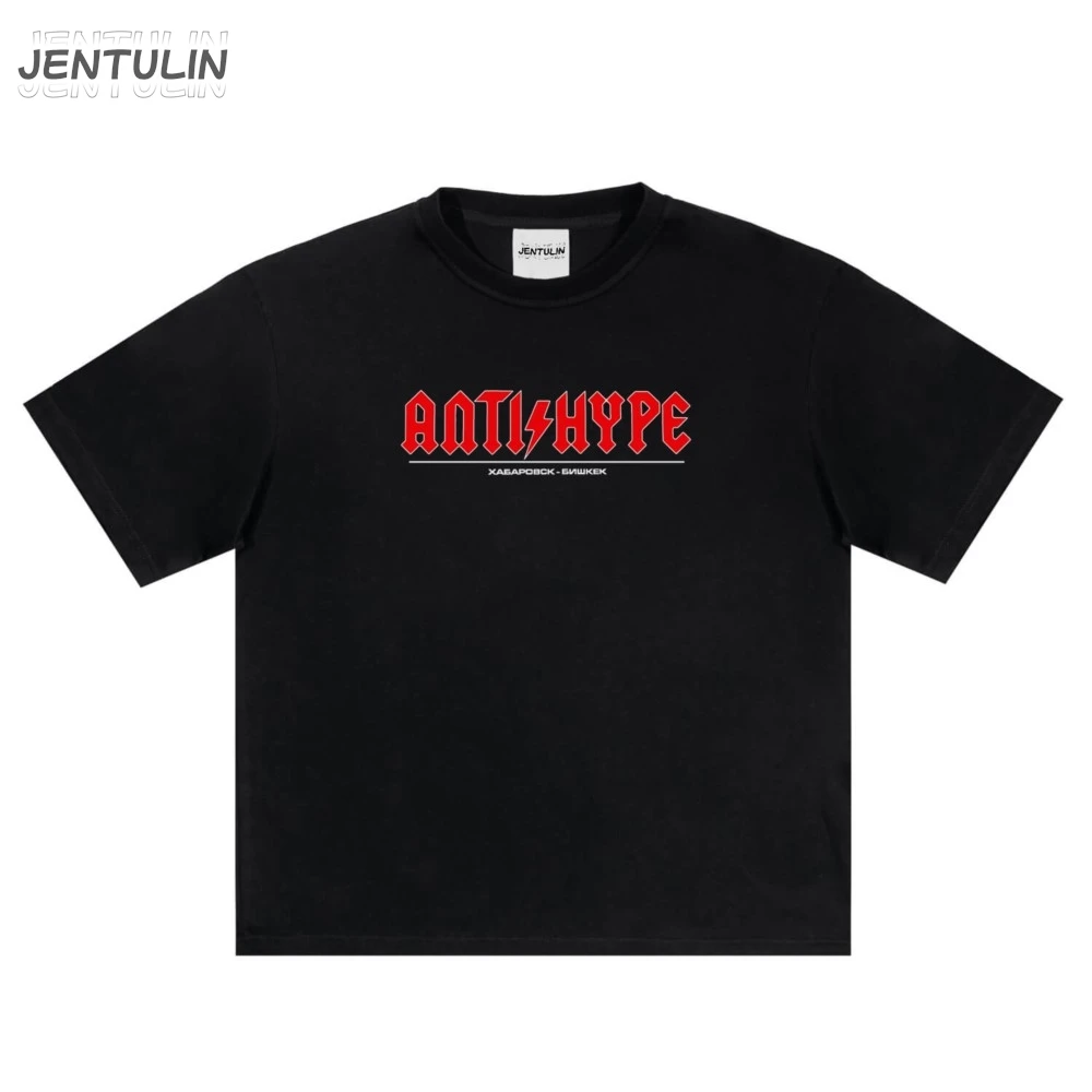 Men\'s Tshirt Oversized Cotton Y2k Streetwear Hip Hop Korean Harajuku Vintage Letter Graphic Short Sleeve Tops Aesthetic Clothing