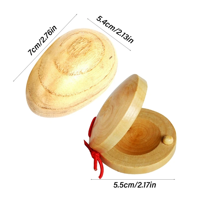 Шейкеры для яиц, деревянные кастаньеты на палец, гладкий музыкальный инструмент, музыкальная игрушка для раннего обучения для и