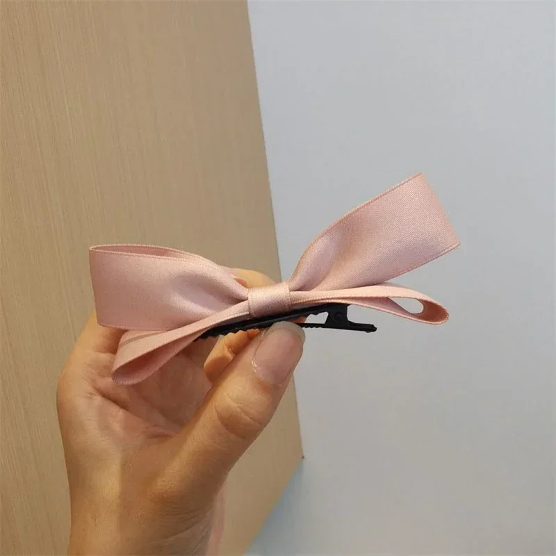 Black Pink Sweet Girls Bowknot Hairpins Women Ladies Korean Fashion Hair Side Clip Hair Accessories Ornaments Barrettes Hairpins