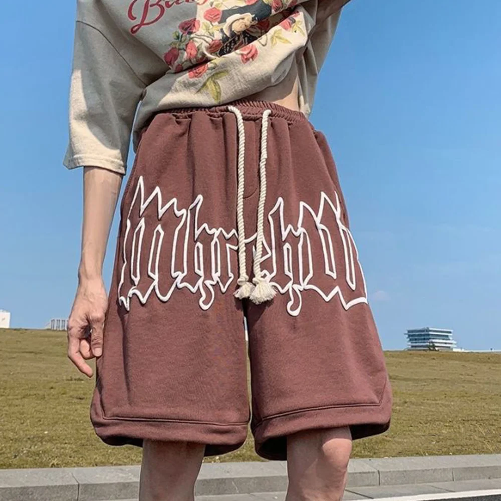 Y2k-男性と女性のためのフォームレタリング,ルーズフィット,カジュアル,ハイウエスト,ストレート弾性ロープ,2023