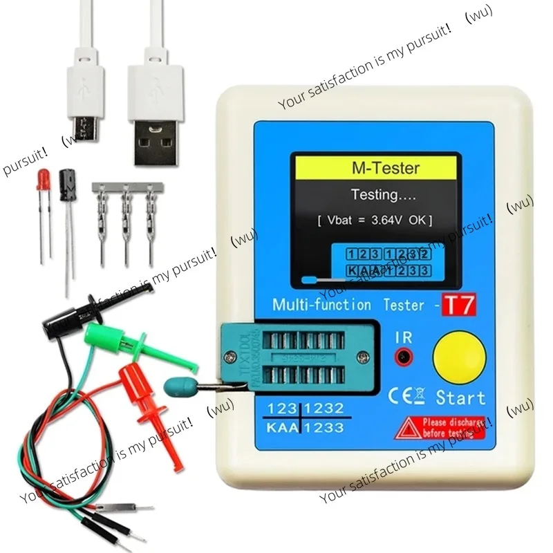 

LCR-T7 тестер транзисторов мультиметр цветной дисплей TFT для диода триод MOS/NPN/PNP конденсатор резистор транзистор