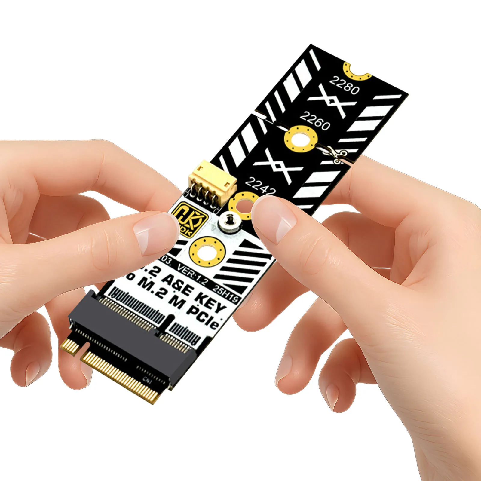 M2 A+E Key zu M Key SSD-Adapterkarte M.2 WiFi-Schnittstelle A/E zu M Key Erweiterungskarte für 2230 2242 2260 2280 NVME SSD