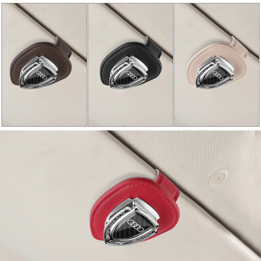 Car Eyeglass Holder Glasses Auto Badge Sunglasses Storage Clip For Audi A3 A4 A5 A6 B8 Q5 S5 Sline B6 A7 A8 8P C5 C6 C7 Q6 Q7 Q8 view 3