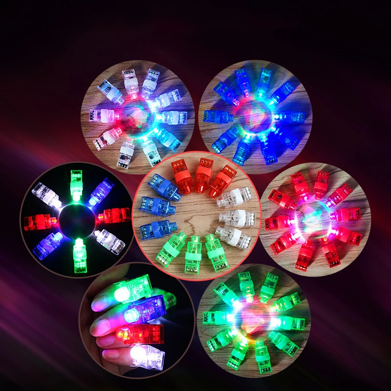 1PC Creative Finger Laser Light Colorful Cool Light Up Ring Dazzling LED Light Up Toys Children's Party Props Gifts