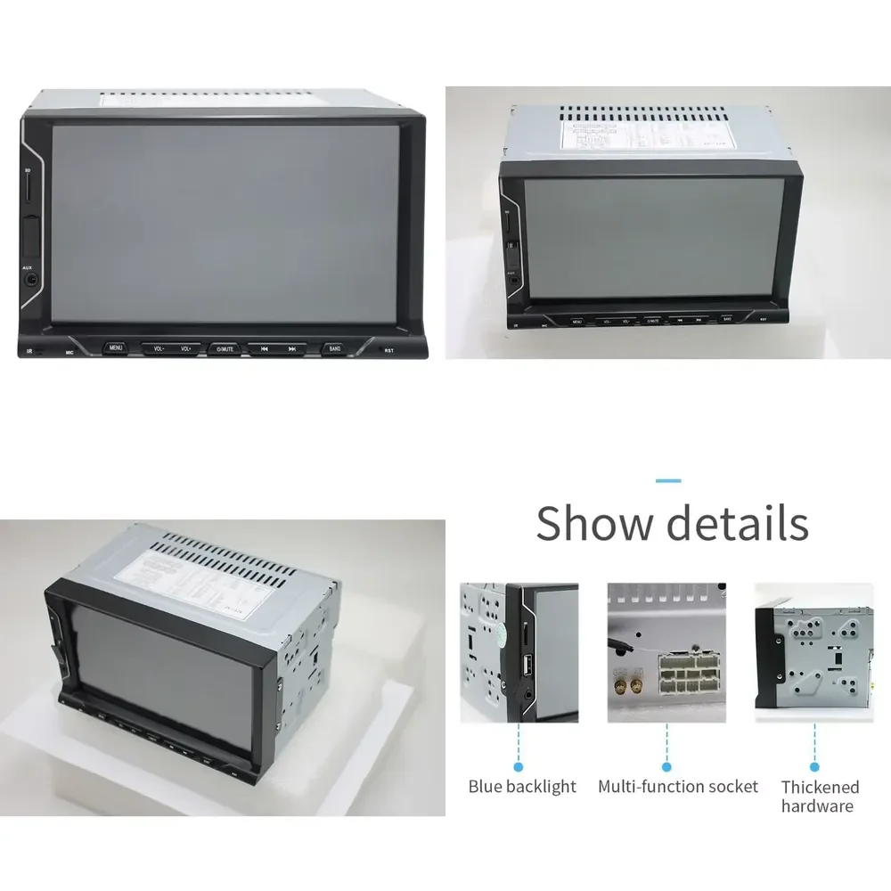 Mirror Link MP3 FM Function Electronics Subwoofer Digital Front Panel Auto Radio Multimedia Car Radio
