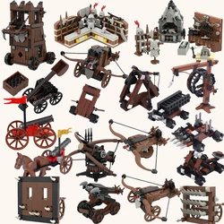 Medieval Castle Siege Weapons Building Blocks Siege Engine Cannon Car  Catapult Crossbow MOC Assembly Bricks Toys