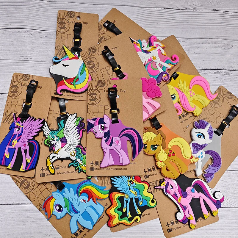 Cute Little Pony Princess Travel Accessories Luggage Tag Suitcase Fashion Style Silicon Portable Travel Label ID Addres Holder