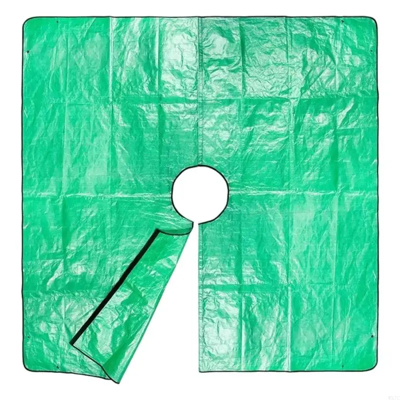 WXTC Garden Shrub Trimming Catcher 78.7"x78.7" Easy Fastening Landscape Tarp with 4 Corner Buckles for Leaf Collection