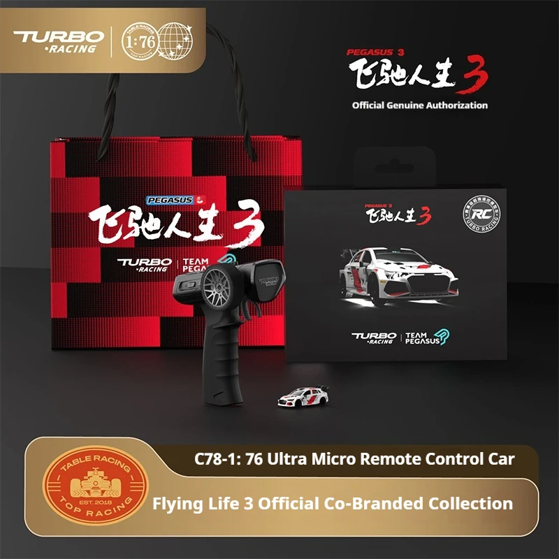 

TURBO RACING Flying Life 3 Official Genuine Authorized RC Remote Control Car 1:76 Super Mini Model Car C78 Hobby Fans Toy Gift