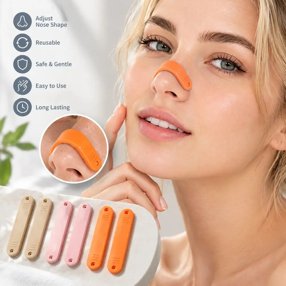 1/3PCS Reusable Nose Shaper Clip Curved Self-Shaping Nose Bridge Lifter 16D Memory Support With Storage Box Nose Reshaping Patch