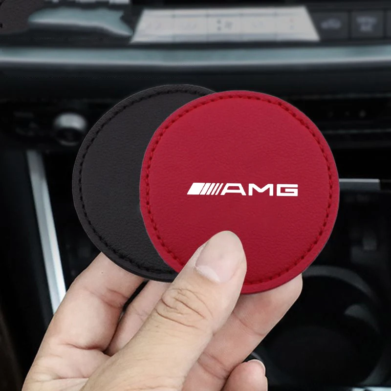 Car Water Cup Pad Car Coaster Anti-Slip Drink Holder Mat For Mercedes Benz AMG W204 W205 W203 W211 W212 W213 W201 W210 W124