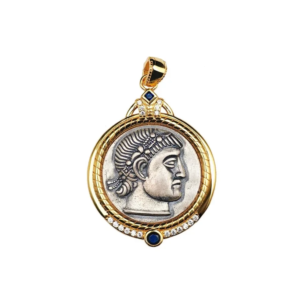 Fashion Luxury Niche Roman Emperor Ancient Coin Pendant Necklace Hundred Simple Creative Trend Embossed Coin NecklaceGiftJewelry