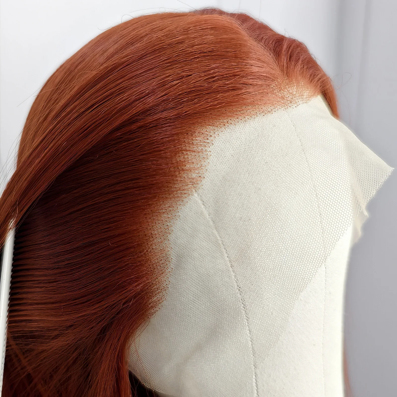 Auburn Brown Lace Front Wig Copper Red Synthetic Lace Front Wig Pre Plucked Wear and Go Glueless Wigs for Women image 5