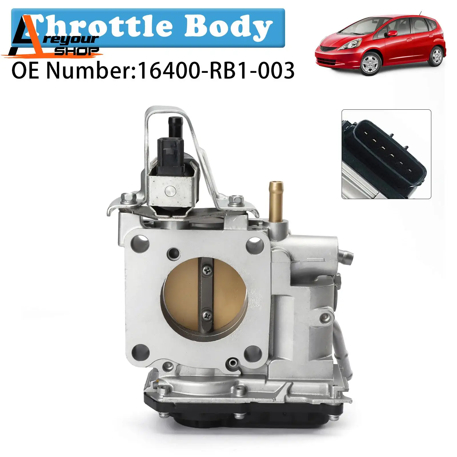 

Areyourshop Throttle Body Assembly 16400-RB1-003 for Honda Fit 2009 2010 2011 2012 2013