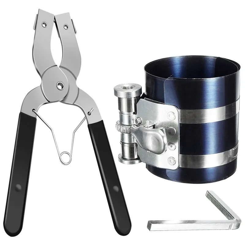 

Piston Ring Compressor Tool Car Engine Piston Ring Installer Removal Adjustable Sizes From 2-1/8 Inches To 7 Inches 2030