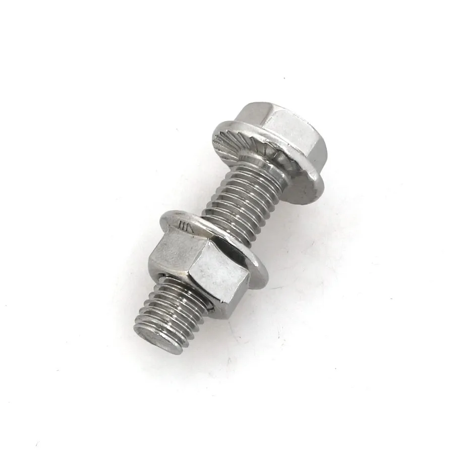 5 peças parafusos de flange de aço inoxidável m12 x 35mm parafusos de flange kit de hardware coletor de escape