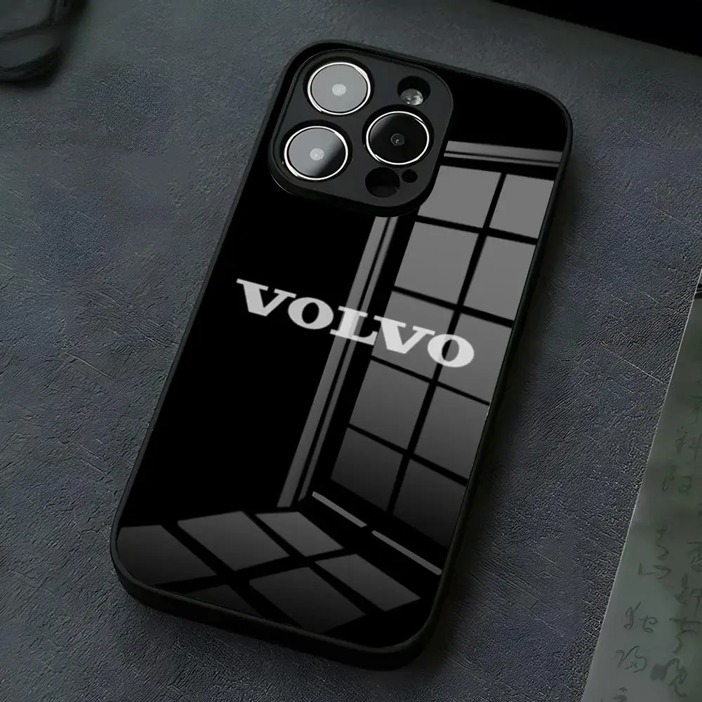 Coole V-VolvoES Logo Handyhülle für iPhone 17 Pro Max 16 15 14 Pro Max 13 11 X Xs Xr 8 7Plus Glasabdeckung – Detail 10