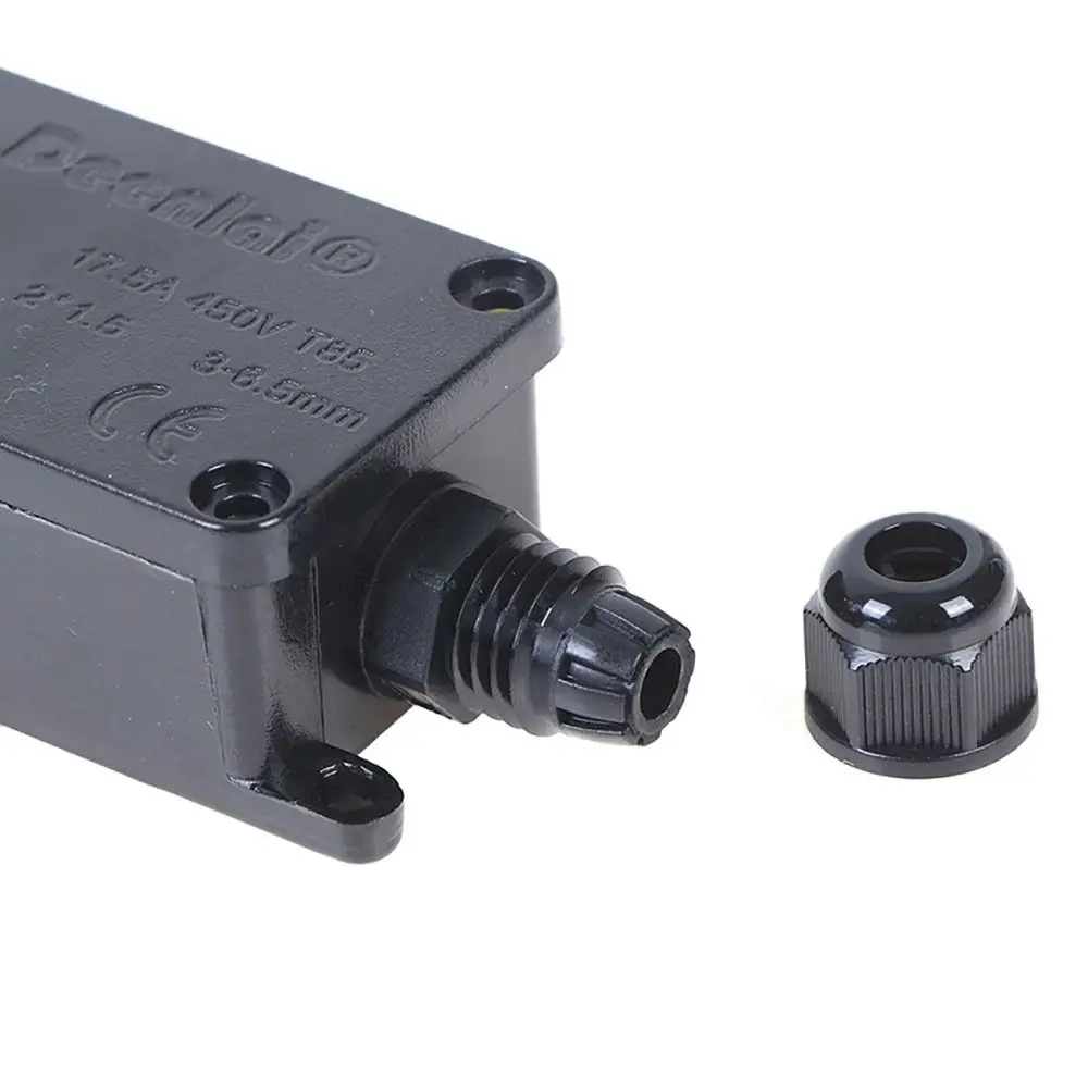 1Pcs With Terminal Waterproof Junction Box IP66 2 Way Electrical Cable Wire Connector Plastic 450V Cable Wire Case for Led Light