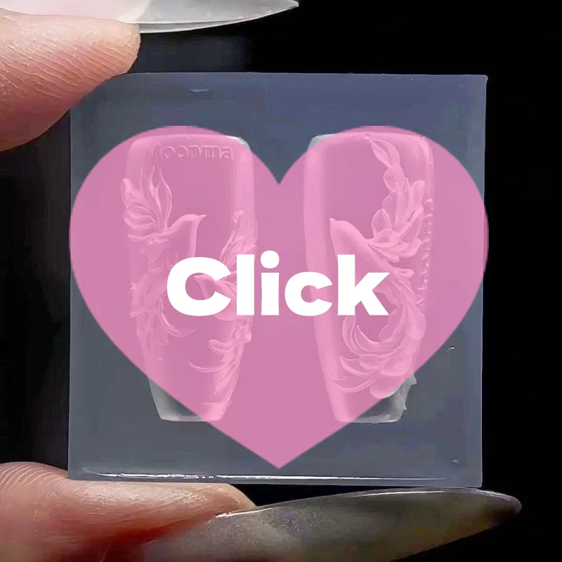 Leuke duif 3D siliconen nagelvorm DIY nail art decoratie transparant reliëf sjabloon manicure ontwerp tool voor nagel ambachten