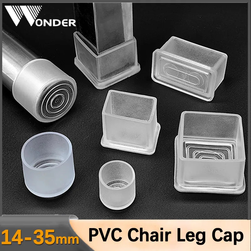 Chair Leg Caps Rubber Feet Protector Pads Furniture Table Covers Socks Plugs Cover Furniture Leveling Feet Home Decor Clear