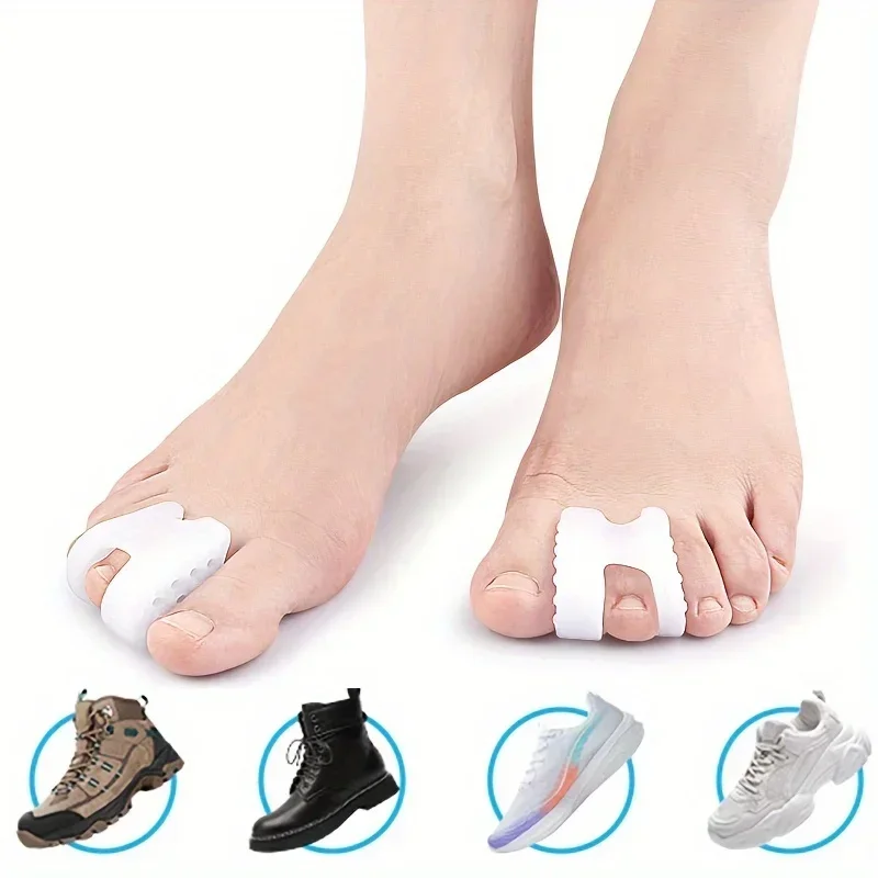 Two soft rubber toe spacers suitable for both men and women, a big toe spacer, and a toe pad for daily use image 4
