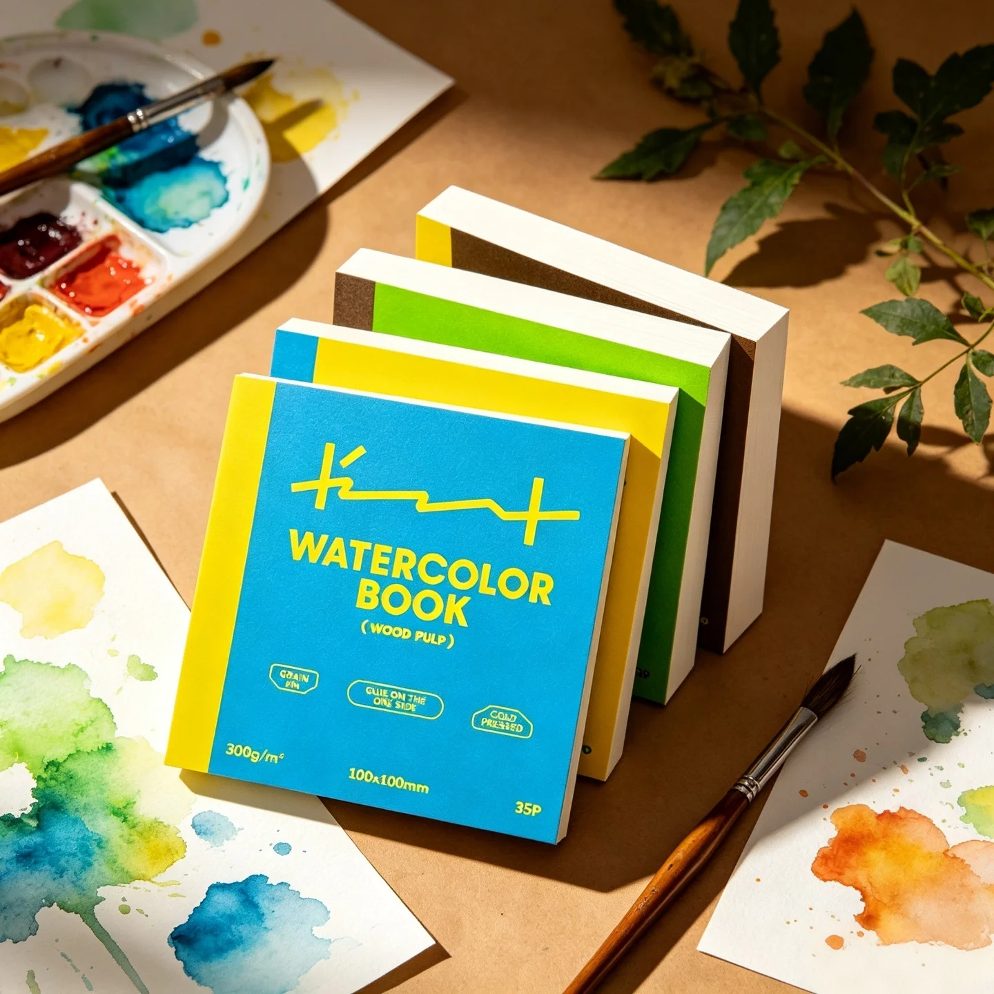 

Portable Tear-Out Watercolor Pad - Colorful Brick Texture Paper for Sketching, Painting & Travel Colorful Brick Paper Sketchbook